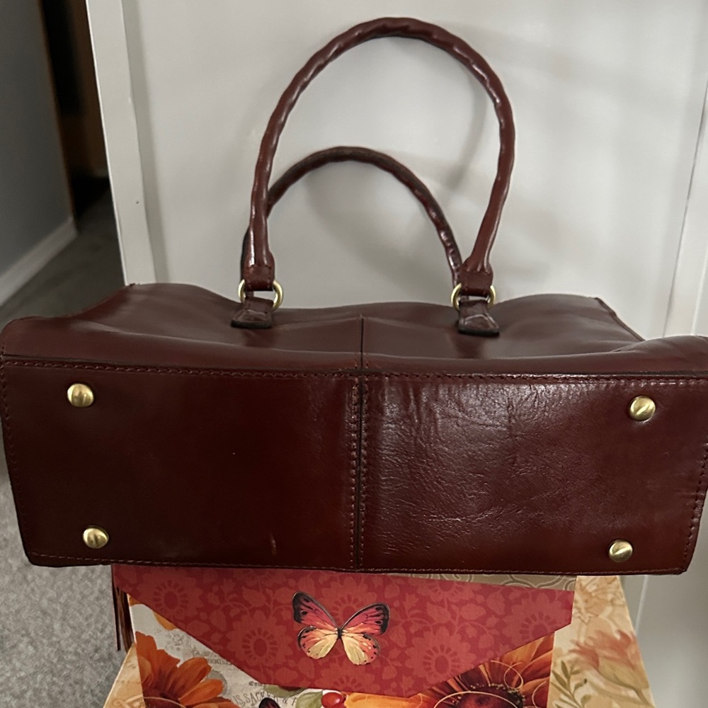 Patricia Nash Deep Brown Tooled Tote - Picture 3 of 7